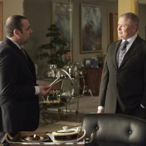 Still of Conleth Hill Rick Hoffman and Edward Darby in Suits 2011