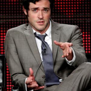 Actor Brendan Hines of the television show Lie to Me speaks during the Fox Network portion of the 2009 Summer Television Critics Association Press Tour at The Langham Huntington Hotel  Spa on August 6 2009 in Pasadena California