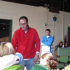 Grainger Hines directing on the set of The Mill