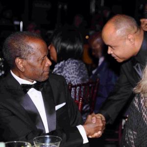 Sydney Poitier and Terence Bernie Hines at NAACP tribute to Sydney Poitier