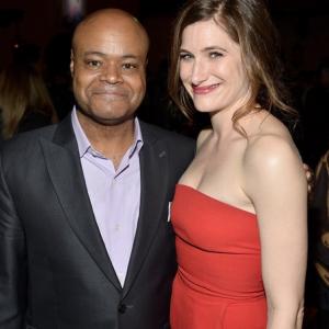 Terence Bernie Hines and Katherine Hahn at The Secret Life of Walter Mitty premier