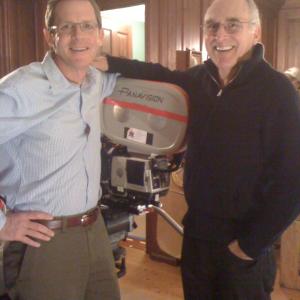 David Hirsch and Jeffrey DeMunn on the set of Another Happy Day