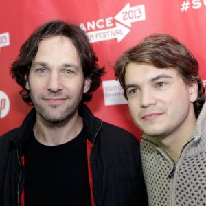Emile Hirsch and Paul Rudd at event of Prince Avalanche 2013