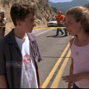 Hallee Hirsh with Frankie Muniz in Malcolm in the Middle episode Traffic Jam year 2000