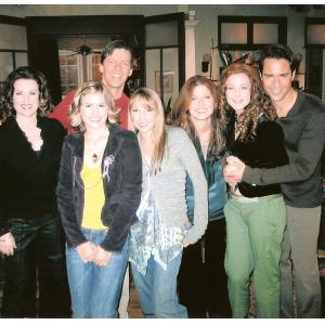 Hallee Hirsh with cast of Will and Grace 2006. Hallee played Karen's stepdaughter, Olivia.