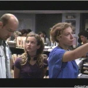 Hallee Hirsh as Rachel Greene on ER with Anthony Edwards and Alex Kingston