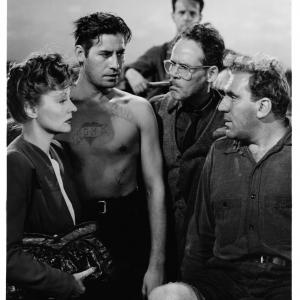 Still of Tallulah Bankhead, William Bendix, John Hodiak and Henry Hull in Lifeboat (1944)