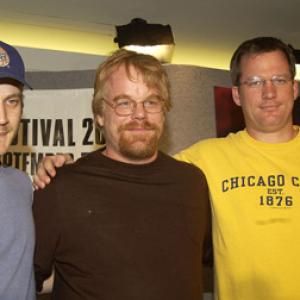 Philip Seymour Hoffman, Gordy Hoffman and Todd Louiso at event of Love Liza (2002)