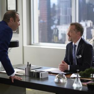 Still of David Costabile and Rick Hoffman in Suits 2011