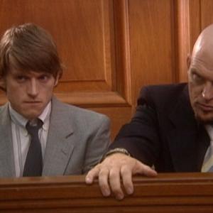 Gideon Emery and Steve Hofmeyr in A Case of Murder 2004