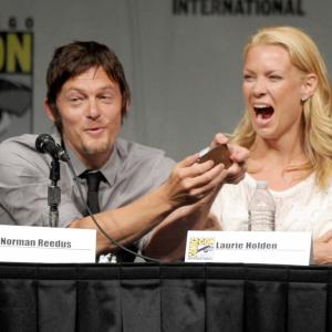 Norman Reedus and Laurie Holden at event of Vaiksciojantys negyveliai 2010