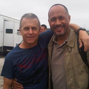 On the World War Z set in Cornwall, England with David Andrews