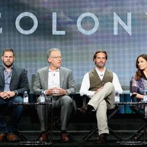 Carlton Cuse, Josh Holloway, Sarah Wayne Callies and Ryan Condal at event of Colony (2015)