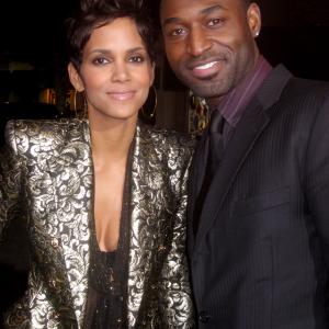 Adrian Holmes with Halle Berry at the LA premiere of Frankie and Alice