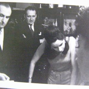 Dr. Hans Holzer with wife Countess Catherine Buxhoeveden on an investigation circa 1950s.