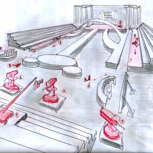Hormaeches set sketch for High School Musical reality show Argentina