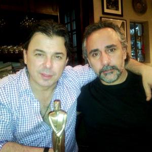 With Chef Donato De Santis celebrating Martin Fierro Award for Villa Della Pasta 2008