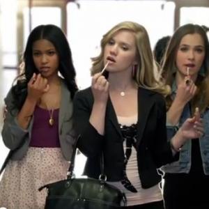 Still of Kimberly Horner Simone Battle and Haley Lu Richardson in the film Meanamorphosis for Secret Deodorants Mean Stinks antibullying campaign