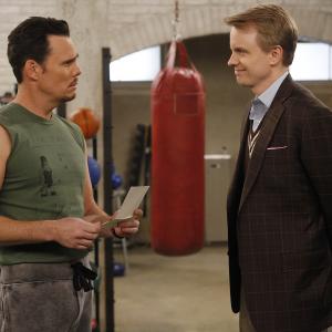 Still of Kevin Dillon and David Hornsby in How to Be a Gentleman 2011