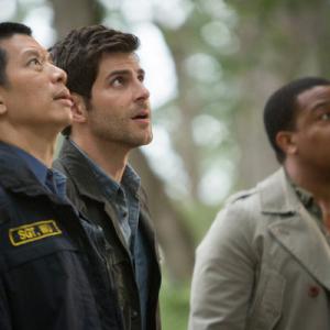 Still of Russell Hornsby Reggie Lee and David Giuntoli in Grimm 2011
