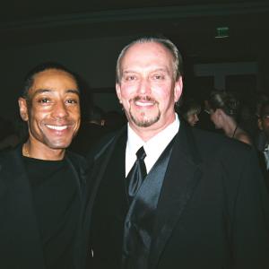 Actors Giancarlo Espositoleft Homicide Life on the Streets The Usual Suspectsand Anthony Hornus Ghost Town Miracle at Sage Creek at the Night of 100 Stars event on Oscar night