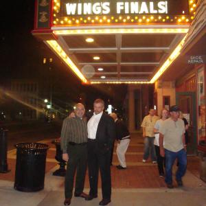 Actors John Demarco, left (Street Boss, Wild Michigan)and Anthony Hornus (Dean Teaster's Ghost Town, An Ordinary Killer) at the Premiere for 