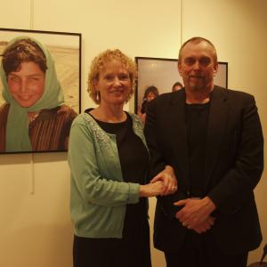 Actor-director Anthony Hornus (Dean Teaster's Ghost Town, Miracle at Sage Creek) with wife, Betsy Hull (An Ordinary Killer, A State of Hate) at a photography exhibit for the documentary film, 
