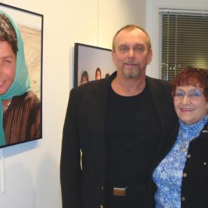 Filmmaker and author Anthony Hornus is shown with his biggest fan and supporter, his mother Thelma, at the photography and HD video exhibit opening of the documentary film, 