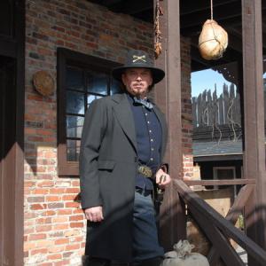 Production Still  Anthony Hornus as Captain Ketner on the set of Ghost Town The Movie filmed in Maggie Valley North Carolina at Ghost Town in the Sky November 2006
