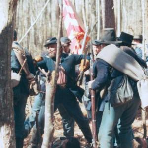 ActorDirector Anthony Hornus Renovation A State of Hate during a battle scene in the Civil War epic Wicked Spring filmed on location in Blackstone VA and starring Aaron Jackson DJ Perry Terry Jernigan and Brian Merrick It was directed by Kevin Hershberger