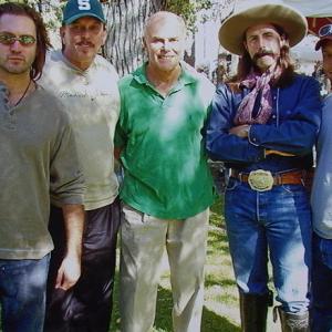 From left, actors DJ Perry (An Ordinary Killer, GPS, Ghost Town), Anthony Hornus (An Ordinary Killer, Miracle at Sage Creek, Ghost Town), John Saxon (From Dusk Til Dawn, The Electric Horseman) Thadd Turner (Seven Mummies, Miracle at Sage Creek) and Casimi