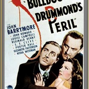John Barrymore Louise Campbell and John Howard in Bulldog Drummonds Peril 1938