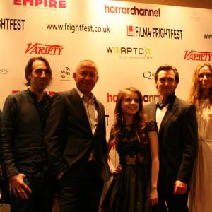 Cast of The Seasoning House from left to right Dominique ProvostChalkley Paul Hyett Director Sean Pertwee Rosie Day Kevin Howarth Jemma Powell Ryan Oliva