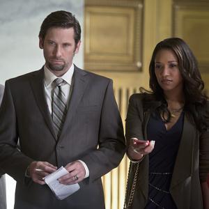 Still of Roger Howarth and Candice Patton in The Flash 2014