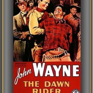 John Wayne, Reed Howes and Nelson McDowell in The Dawn Rider (1935)