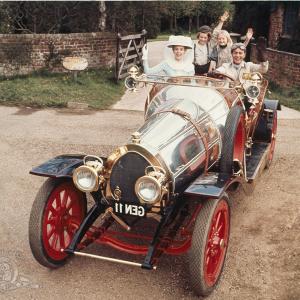 Still of Dick Van Dyke Adrian Hall Sally Ann Howes and Heather Ripley in Chitty Chitty Bang Bang 1968