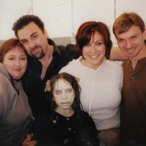 Lauren Betty John Caglione Janice and Derek on the set of Blair Witch 2