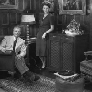 Ronald Colman with wife Benita Hume circa 1954