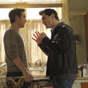 Still of Sam Huntington and Sam Witwer in Being Human 2011