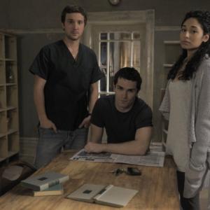 Still of Sam Huntington Meaghan Rath and Sam Witwer in Being Human 2011