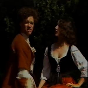 Conrad Hurtt as Sampson and Larissa Hull as Juliet in Romeo  Juliet directed by Hugh Richmond