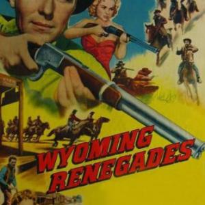 Philip Carey and Martha Hyer in Wyoming Renegades 1954
