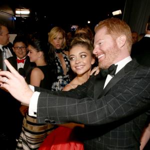 Jesse Tyler Ferguson and Sarah Hyland at event of The 66th Primetime Emmy Awards 2014