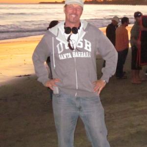 Peter Iliff directing on the beach in Santa Barbara