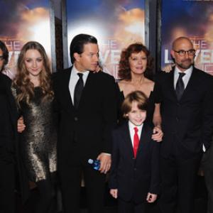 Susan Sarandon, Mark Wahlberg, Peter Jackson, Stanley Tucci, Michael Imperioli, Saoirse Ronan and Christian Ashdale at event of The Lovely Bones (2009)