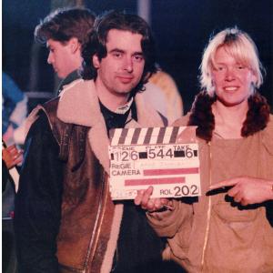 on location in Amsterdam for Murder Sotry 1989