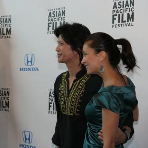 Dustin Nguyen and WriterDirectorActress D Lee Inosanto on the red carpet premiere of THE SENSEI at the DGA for the 24th Los Angeles Asian Pacific Film Festival