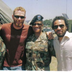 Max Martini Michael Irby visiting soldiers in Iraq