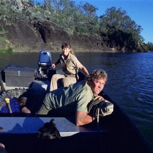 Still of Steve Irwin and Terri Irwin in The Crocodile Hunter Collision Course 2002