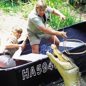 Still of Steve Irwin and Terri Irwin in The Crocodile Hunter Collision Course 2002